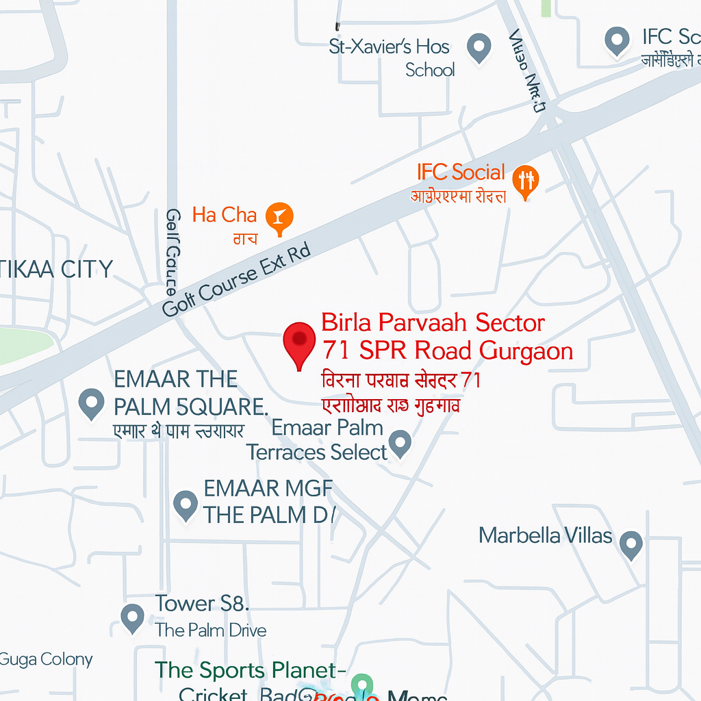Birla Parvaah Sector 71 Location Map