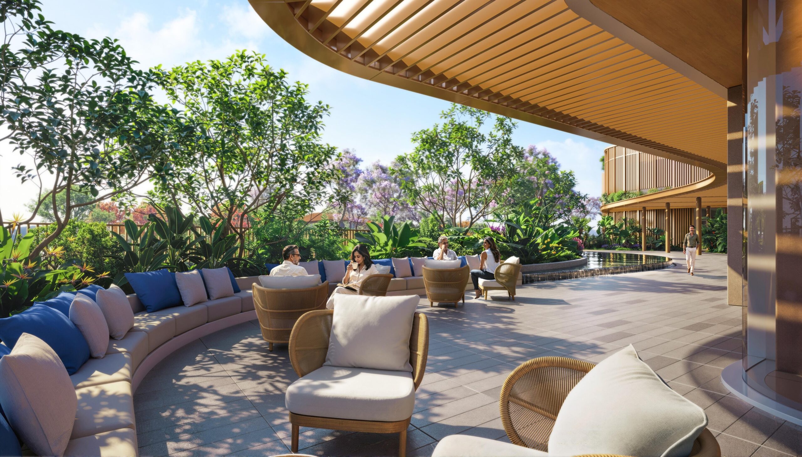 Landscaped open spaces
