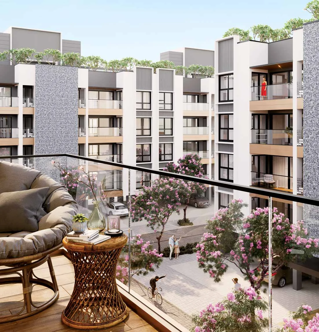 Birla Navya Amoda 2 balcony view – artist's impression