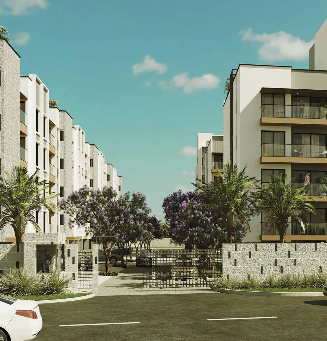 Birla Navya Amoda 2 entrance gate and driveway – artist's impression