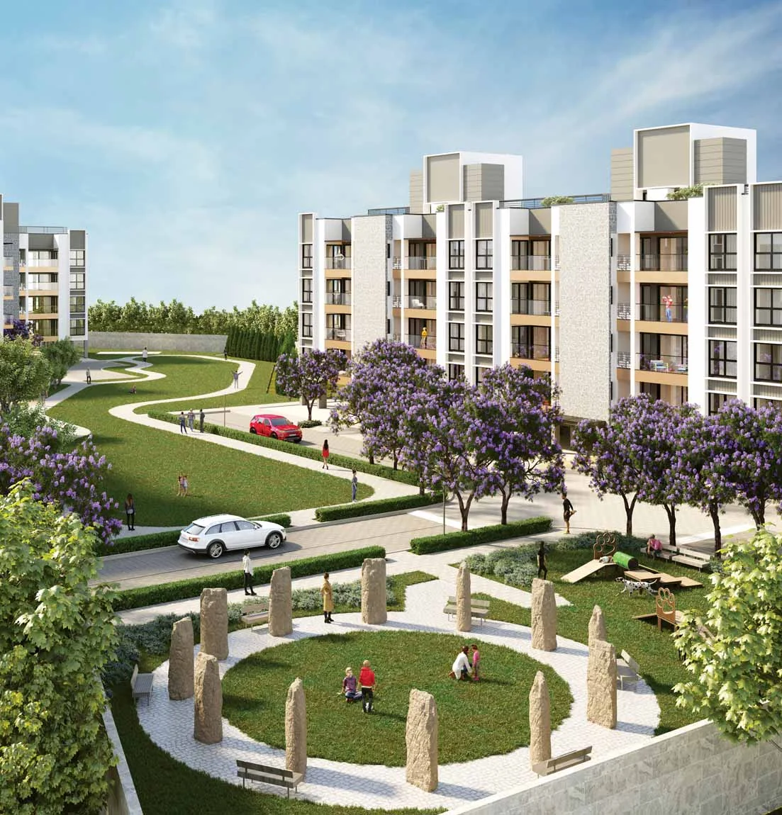 Birla Navya Amoda 2 landscaped garden aerial view