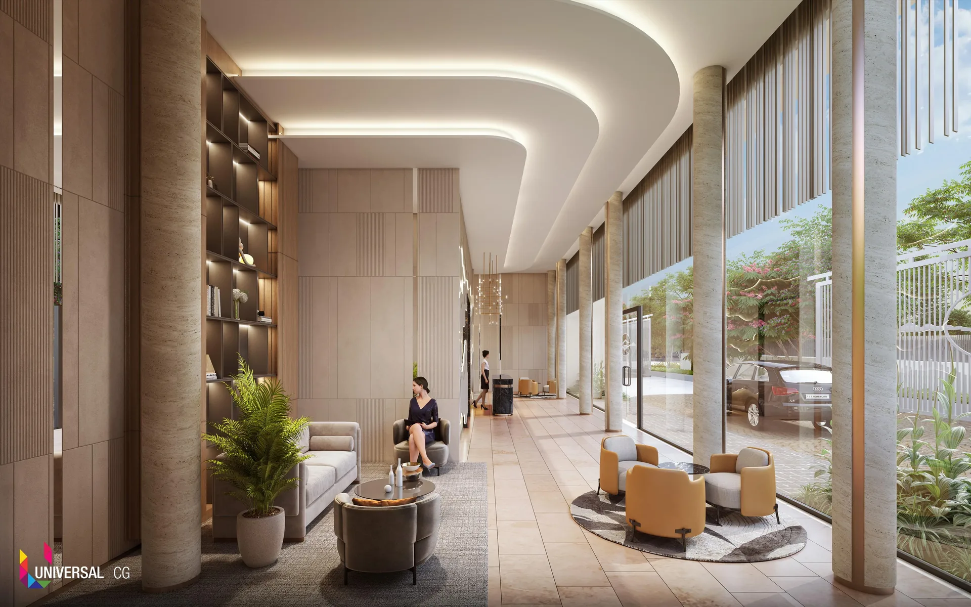 Birla Pravaah double-height entrance lobby