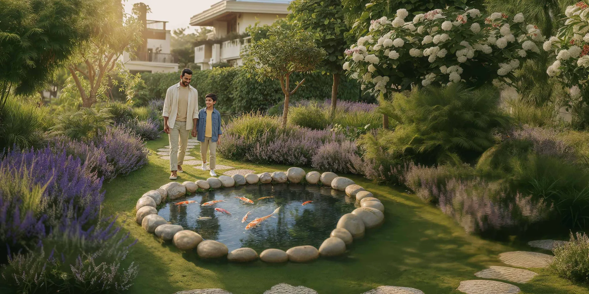 Birla Pravaah koi pond garden